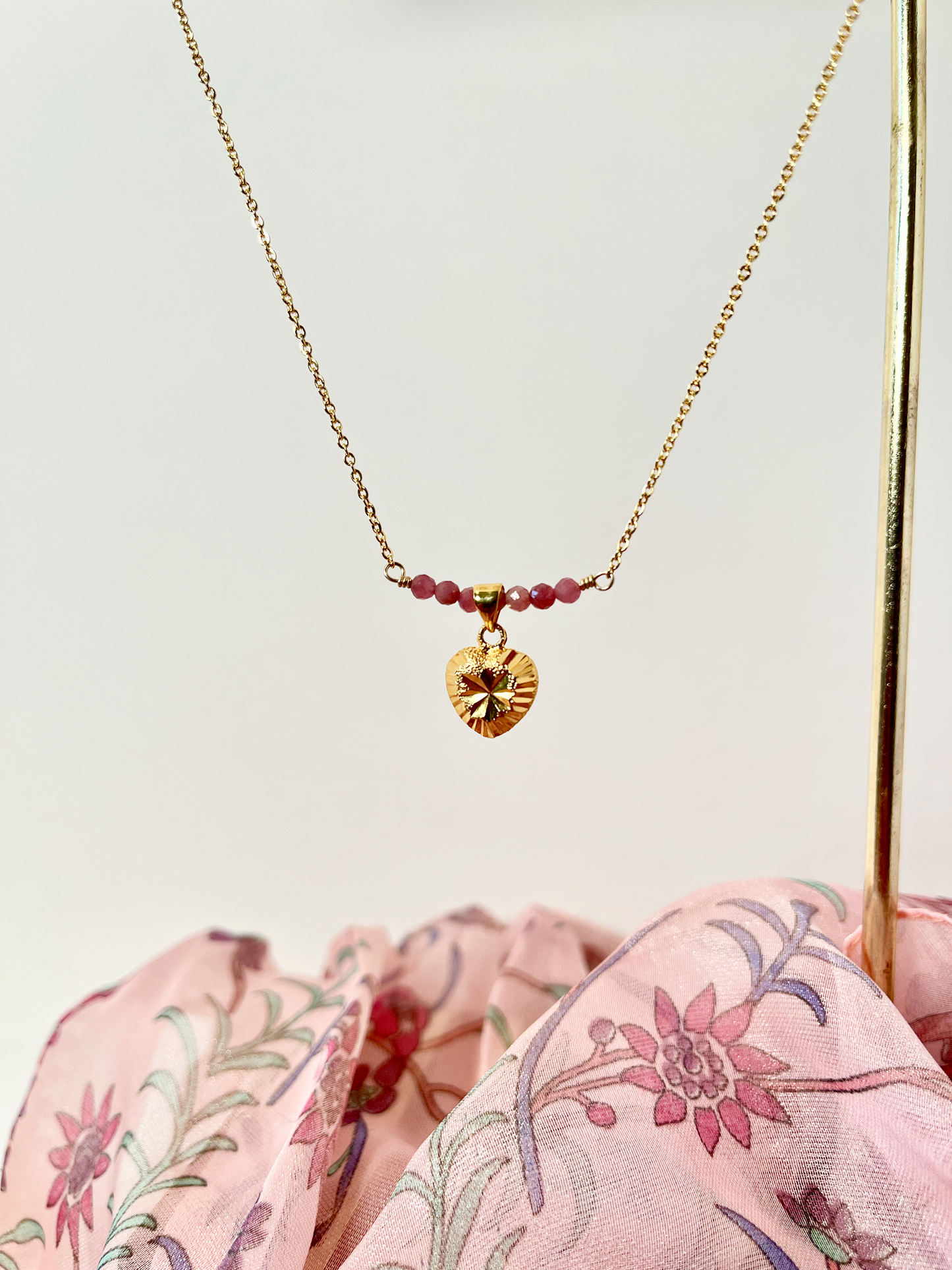 Ruby Heart Necklace