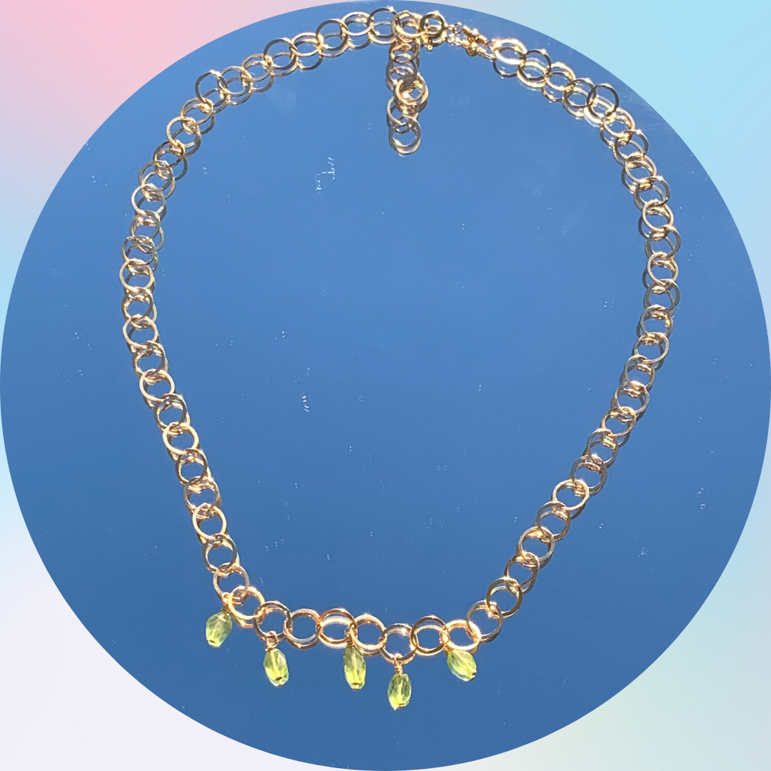 Peridot Crown Necklace